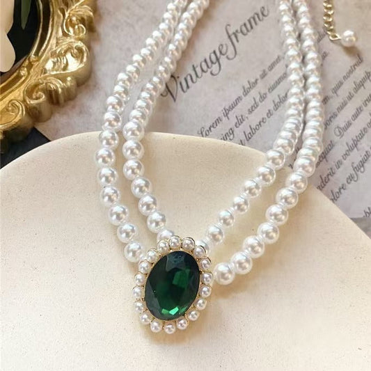 Imperial Perla Esmeralda Set de Joyas