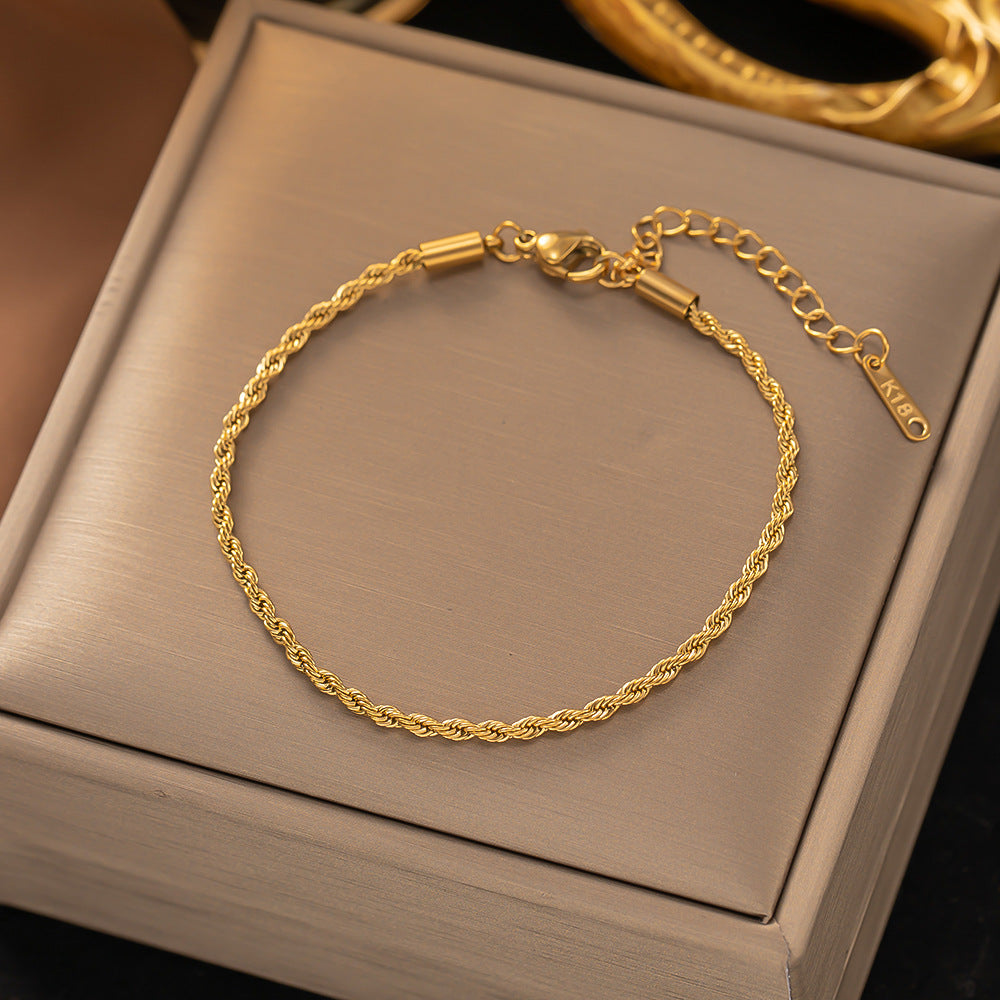 Twisted Chain Pulsera | Oro