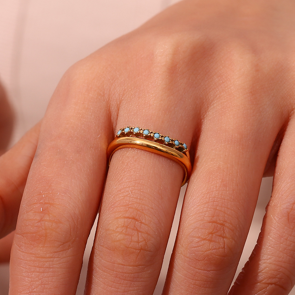 Adeline Diamante Simulant Oro Anillo