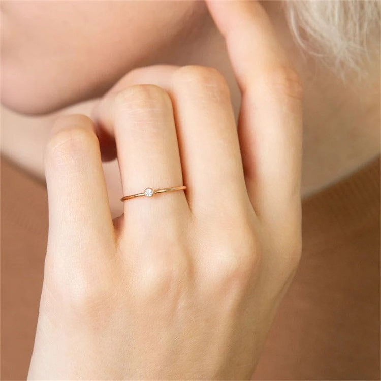 Amelia Birthstone Stacker Anillo