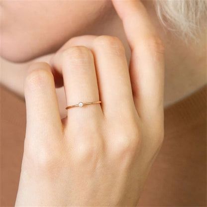 Amelia Birthstone Stacker Anillo