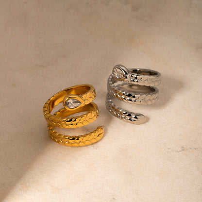 Davina Oro Serpent Anillo