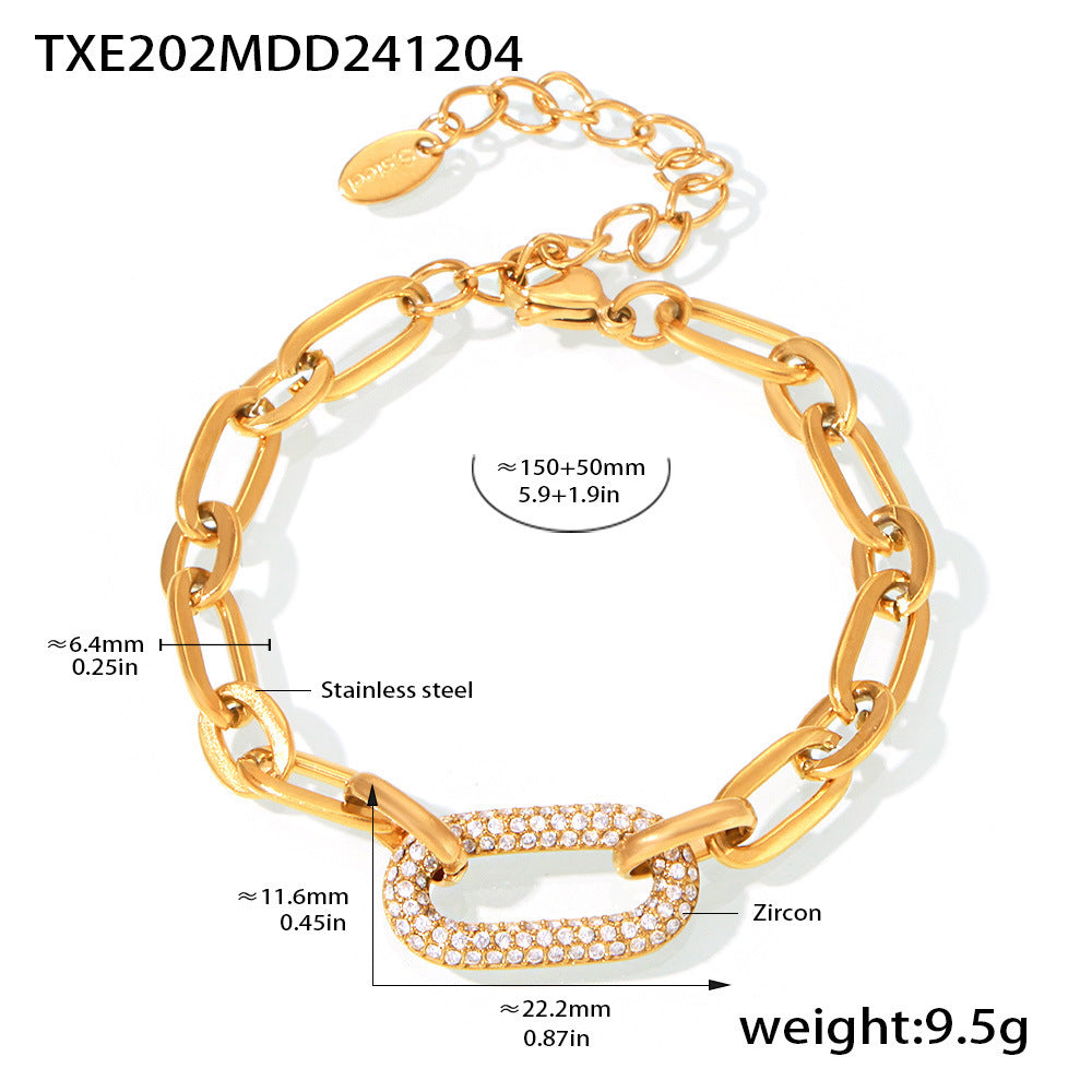 Paved Chunky Chain Link Set de Joyas | Oro