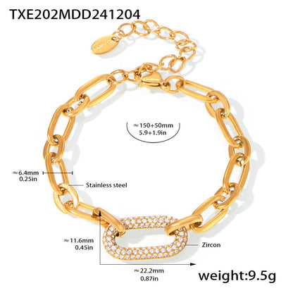 Paved Chunky Chain Link Set de Joyas | Oro