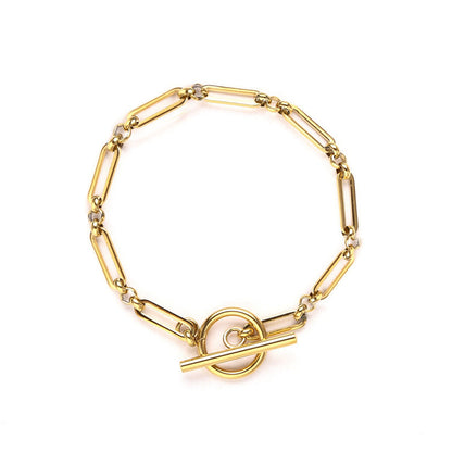 Link T-Bar Pulsera | Oro