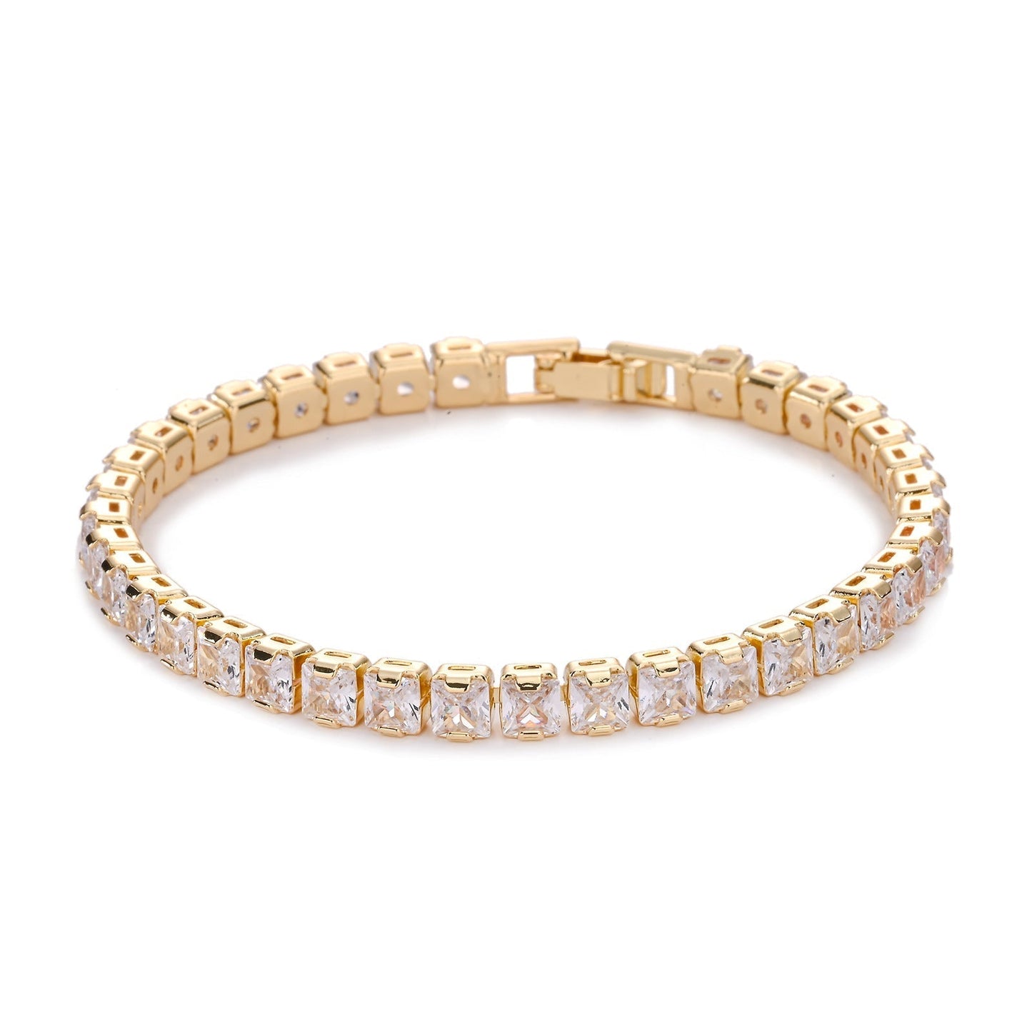 Square Pulsera Tenis | Oro