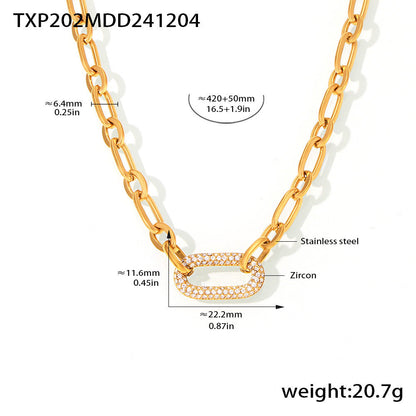 Paved Chunky Chain Link Set de Joyas | Oro
