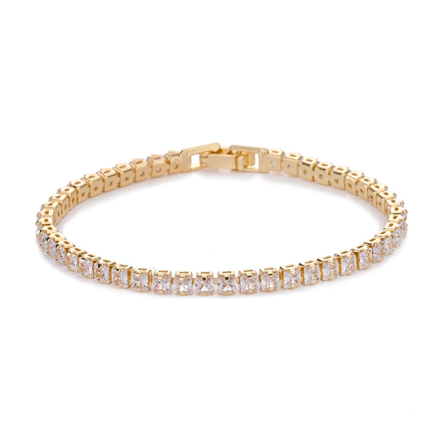 Square Pulsera Tenis | Oro