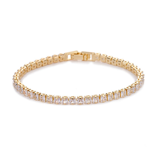 Square Pulsera Tenis | Oro