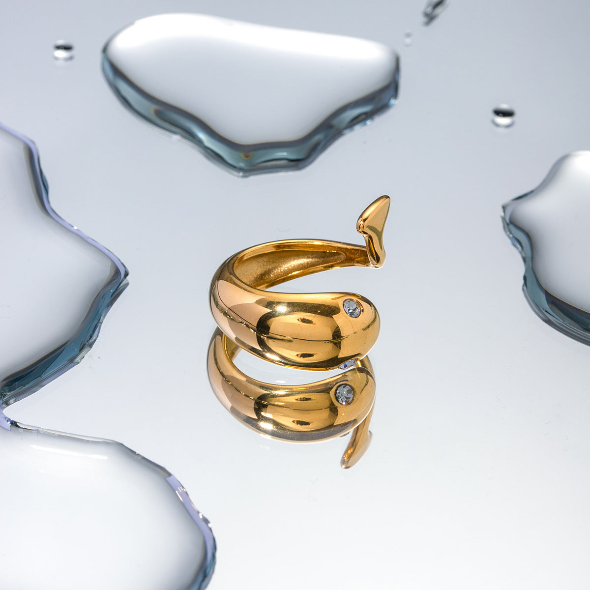 Etta Oro Serpent Anillo