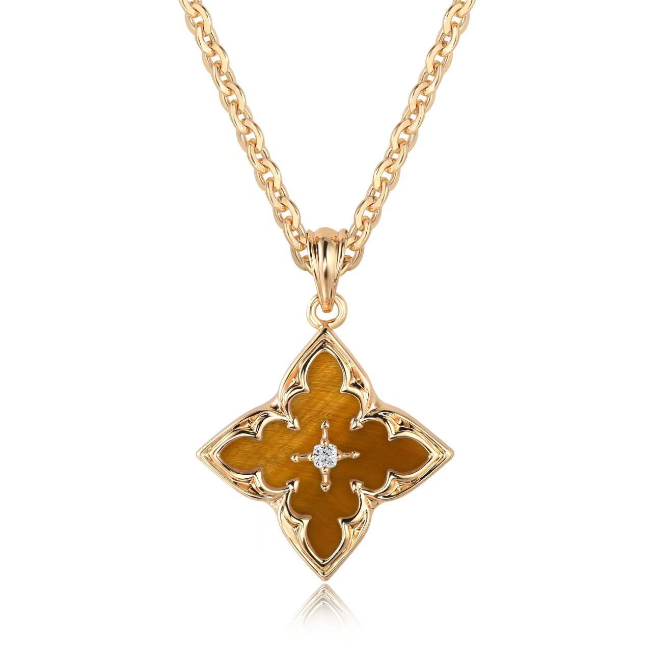 Blue Clover Pendant Collar | Oro