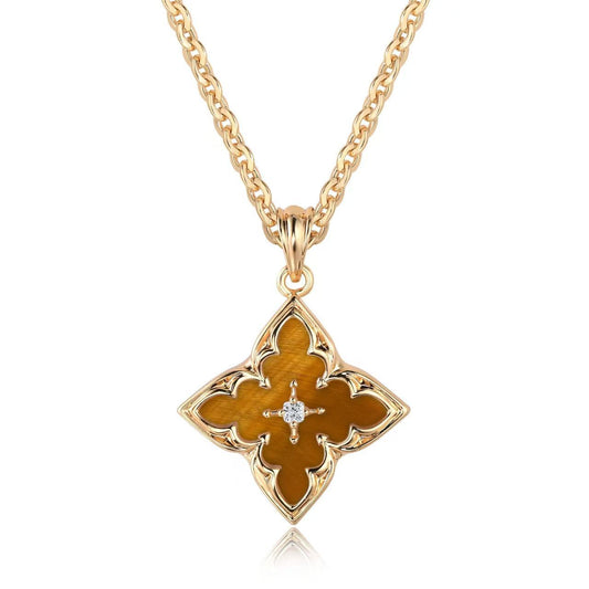 Brown Clover Pendant Collar | Oro