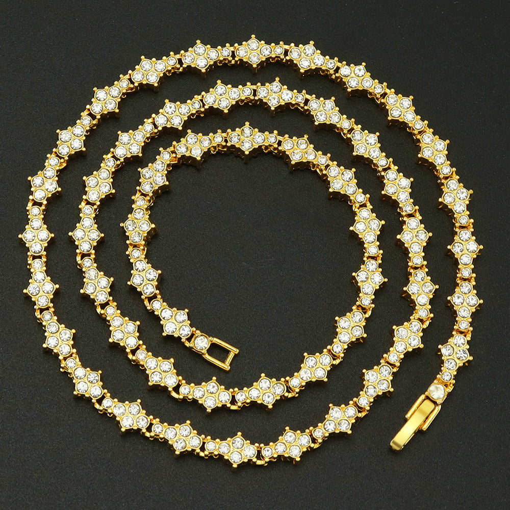 Classic Cluster Tennis Collar | Oro