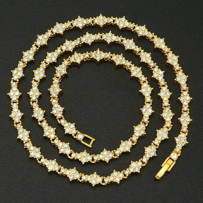 Classic Cluster Tennis Collar | Oro