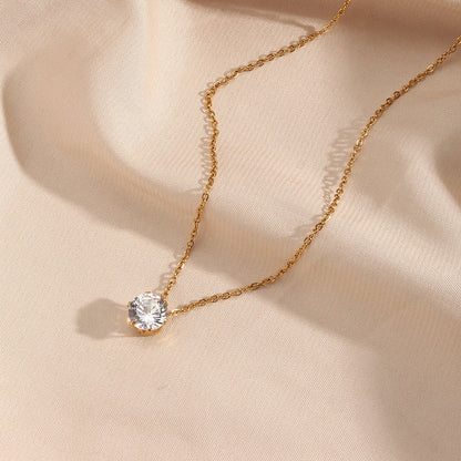 Kyla Solitaire Oro Collar