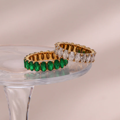 Antoinette Diamante Simulant Oro Anillo
