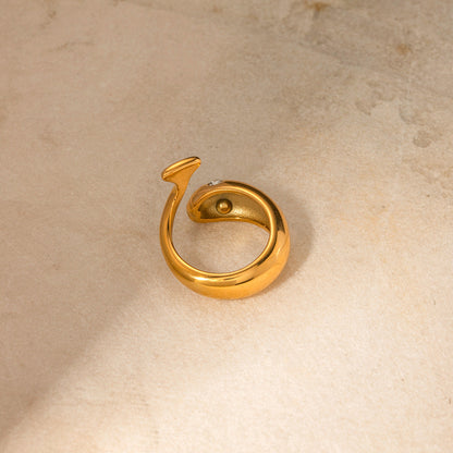 Etta Oro Serpent Anillo