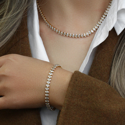 Wisteria Diamante Tennis Collar