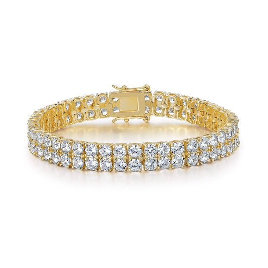 Double Row Pulsera Tenis | Oro