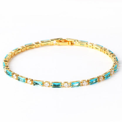 Natural Turquesa Piedra Pulsera | Oro