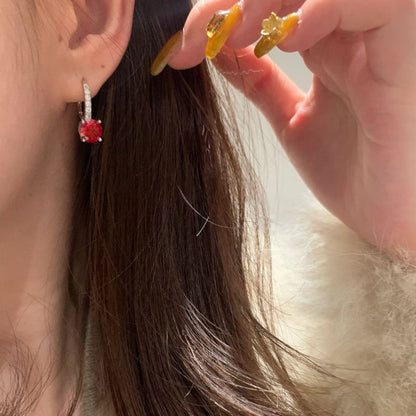 Celira Orvane Aretes | Blanco Oro