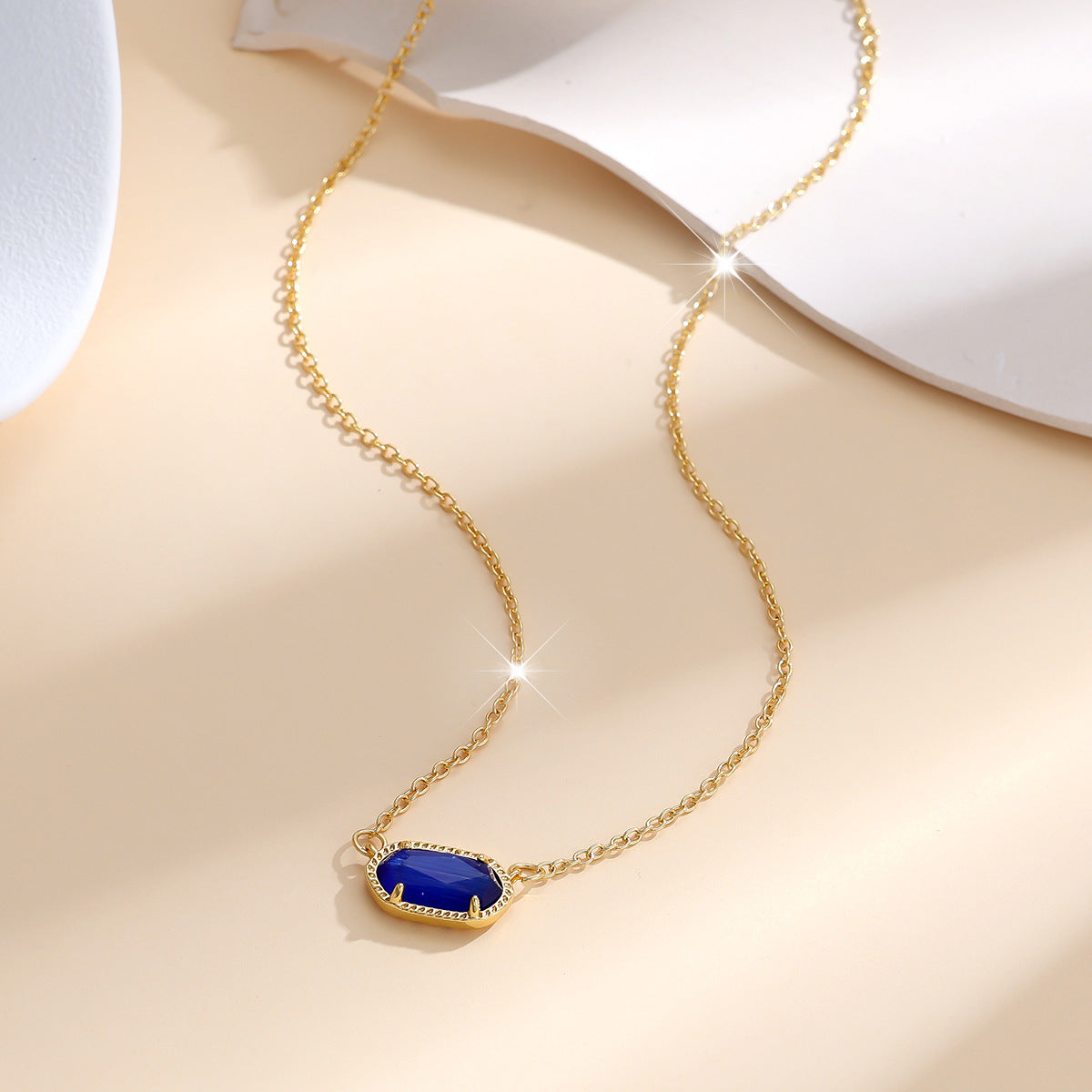 Classic Oval Zafiro Collar | Oro