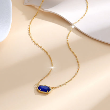 Classic Oval Zafiro Collar | Oro
