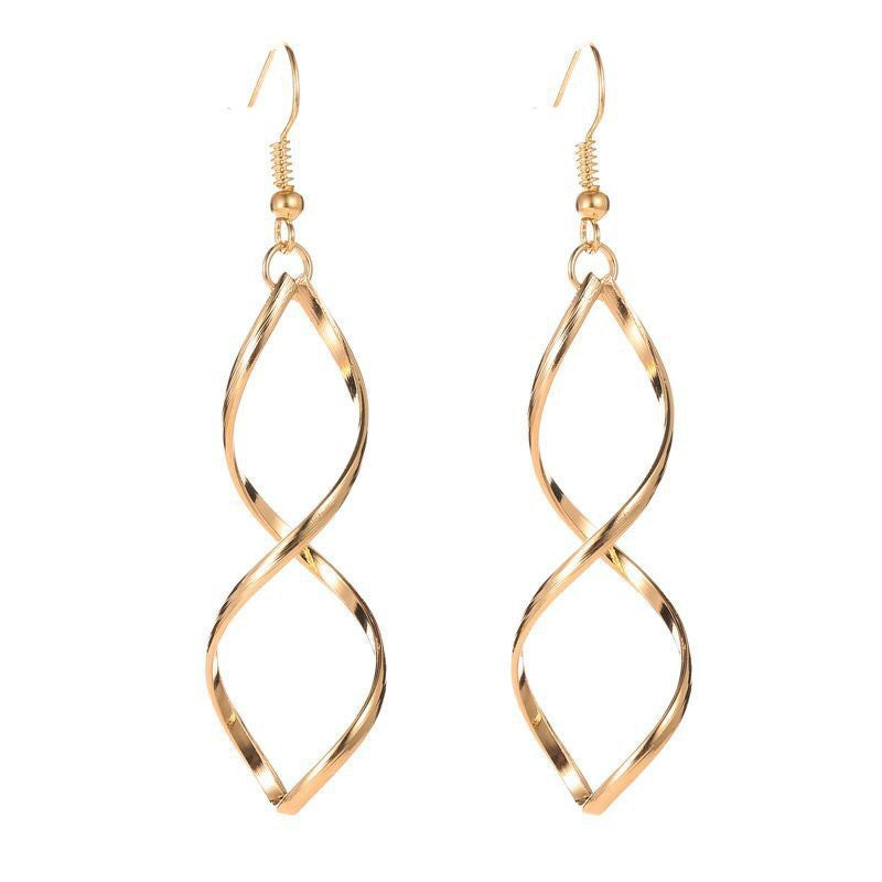 Spiral Dangle Aretes | Oro
