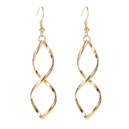 Spiral Dangle Aretes | Oro