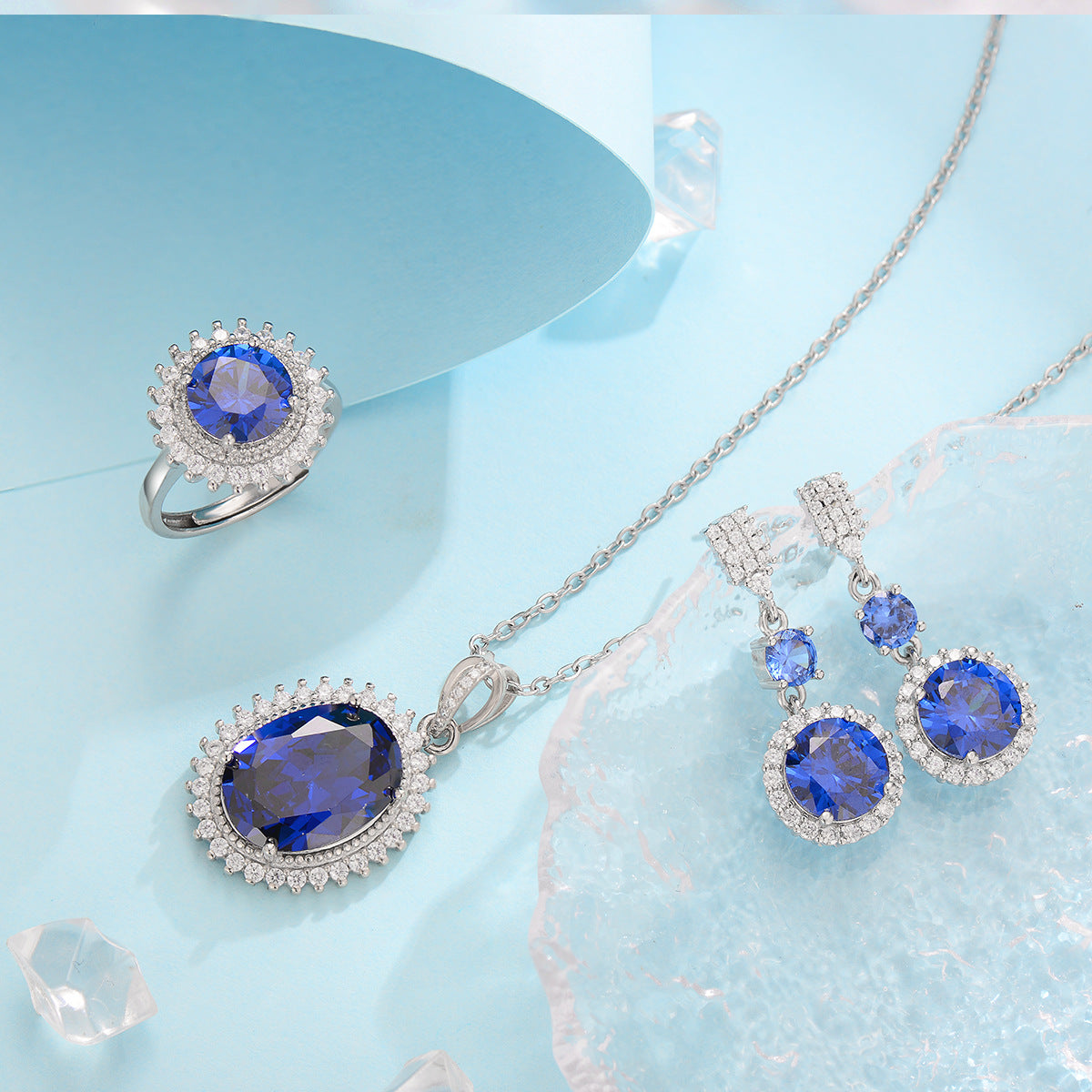 Aurielle Solwyn Blue Set | Blanco Oro