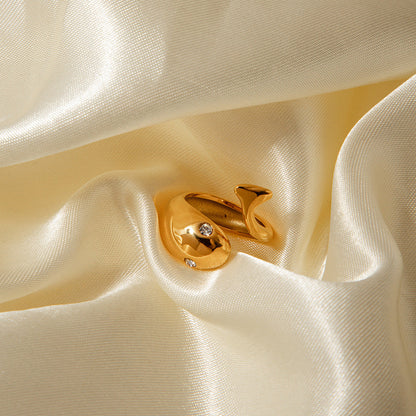 Etta Oro Serpent Anillo