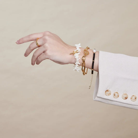 Link T-Bar Pulsera | Oro