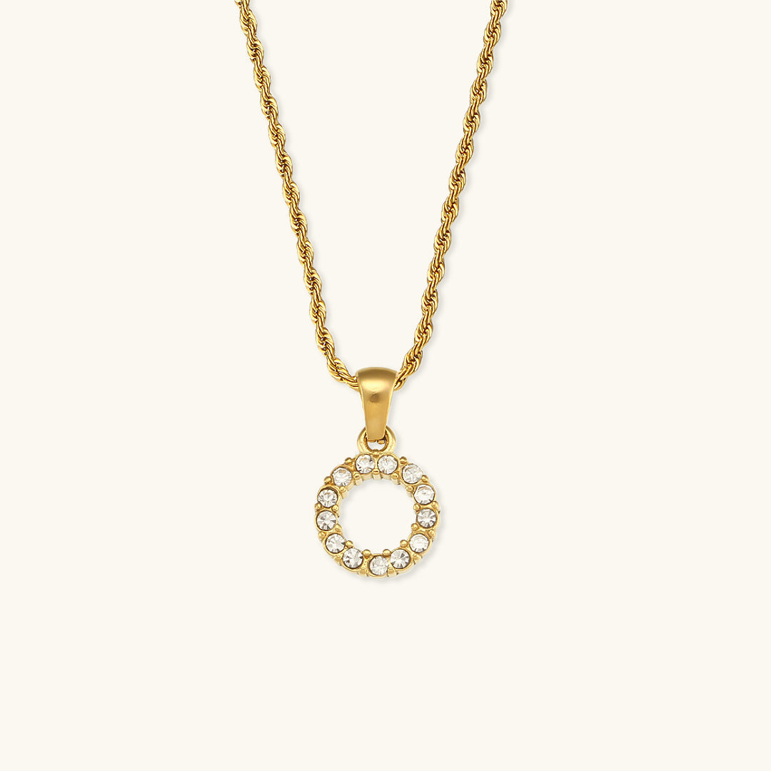 Maeve Letter Initial Diamante Collar