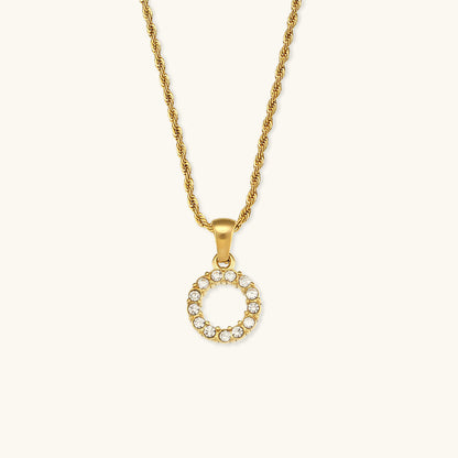 Maeve Letter Initial Diamante Collar