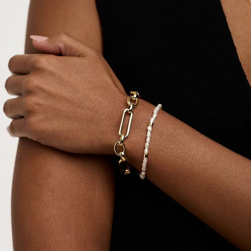 Link T-Bar Pulsera | Oro