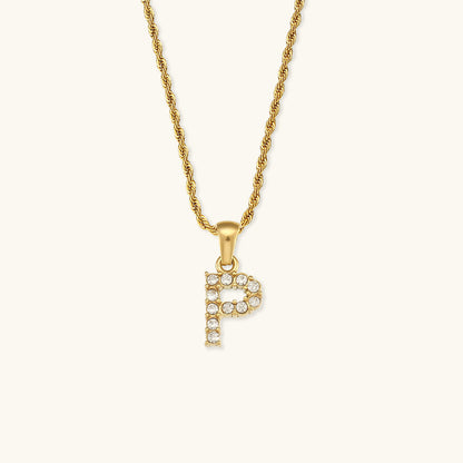 Maeve Letter Initial Diamante Collar