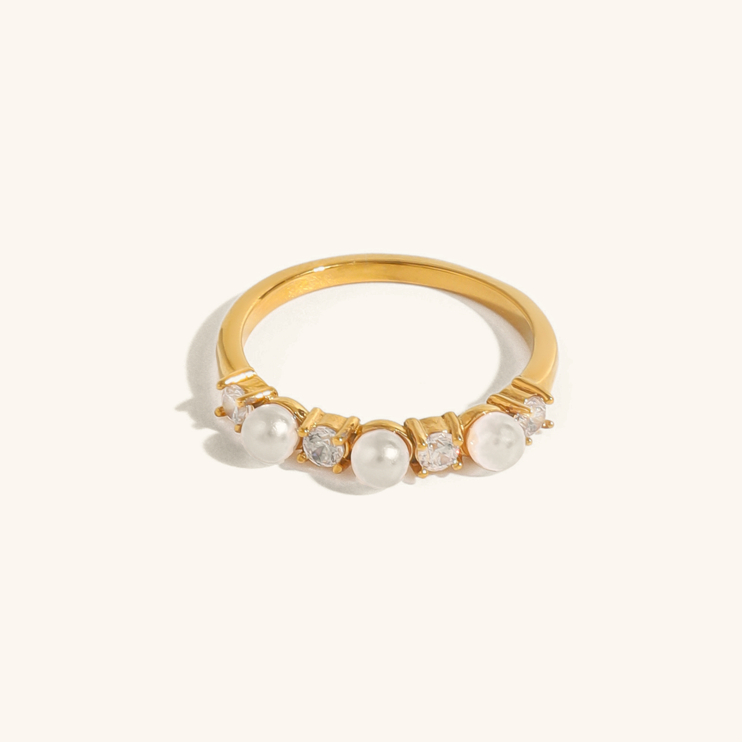 Keisha Diamante Anillo de Perlas