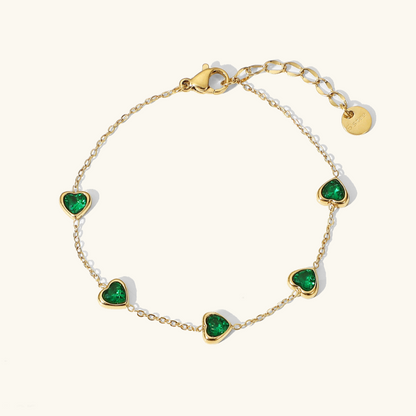 Francia Green Corazón Pulsera