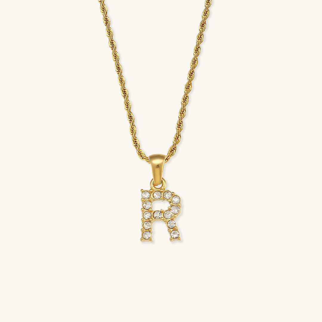 Maeve Letter Initial Diamante Collar
