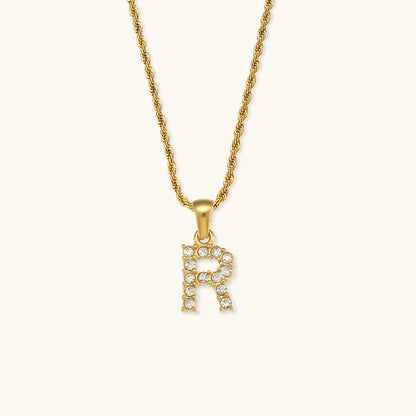 Maeve Letter Initial Diamante Collar