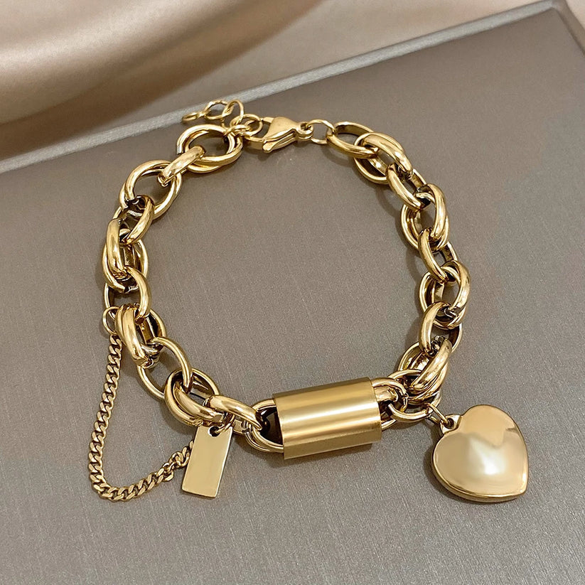 Heartened Chunky Pulsera | Oro