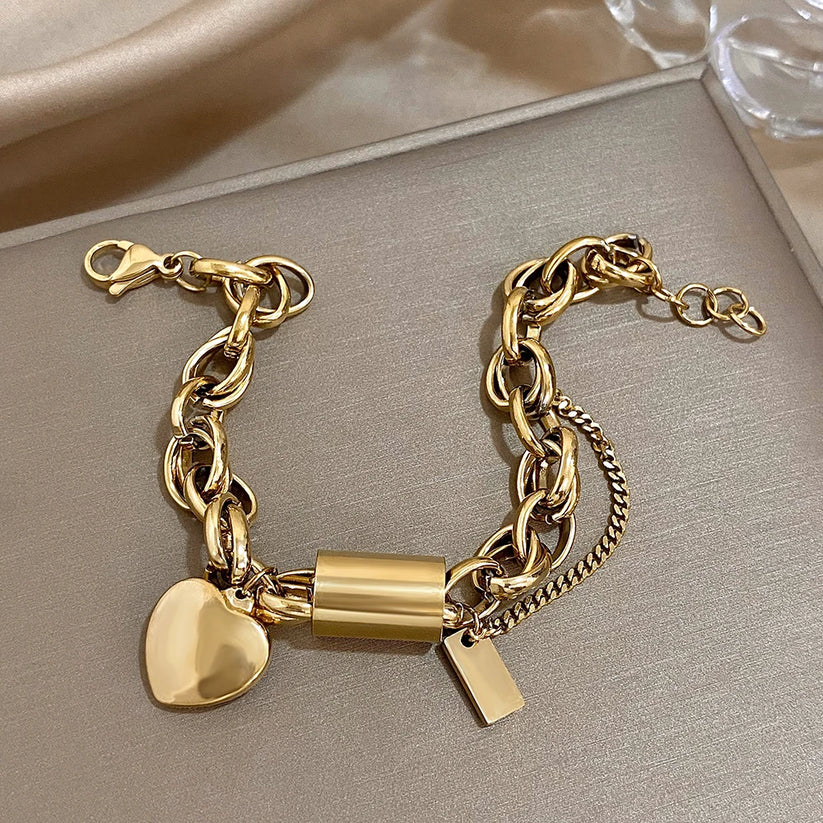 Heartened Chunky Pulsera | Oro