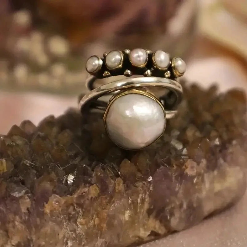 Perla Stacking Anillos Set