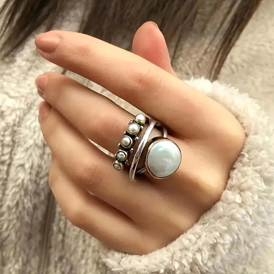 Perla Stacking Anillos Set