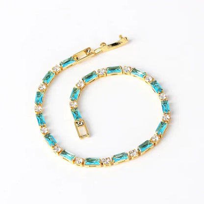 Natural Turquesa Piedra Pulsera | Oro
