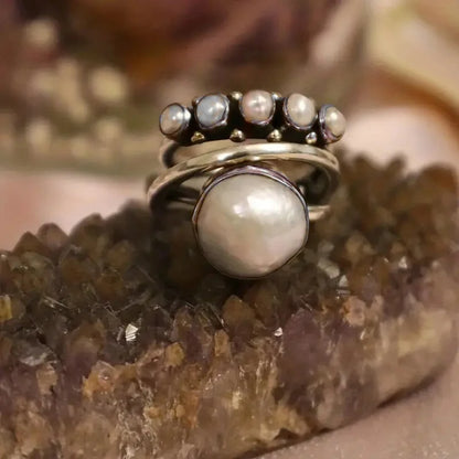 Perla Stacking Anillos Set