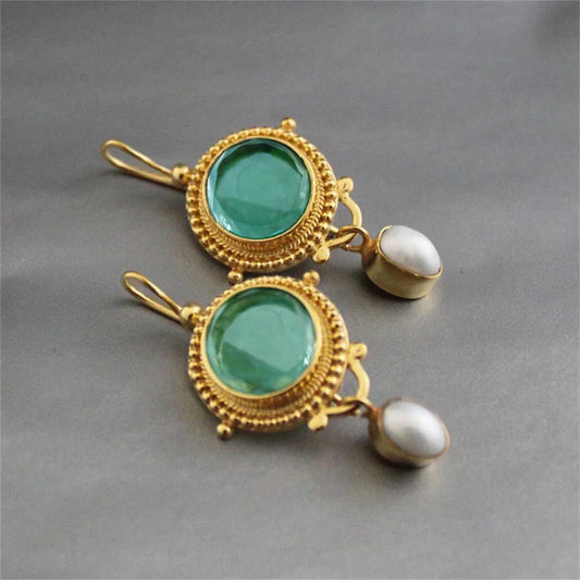 Treasured Turquesa Gem Aretes
