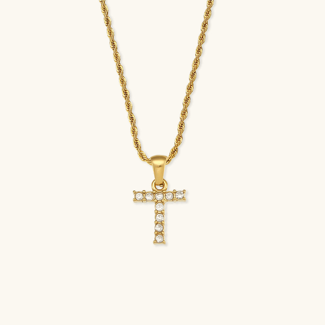 Maeve Letter Initial Diamante Collar