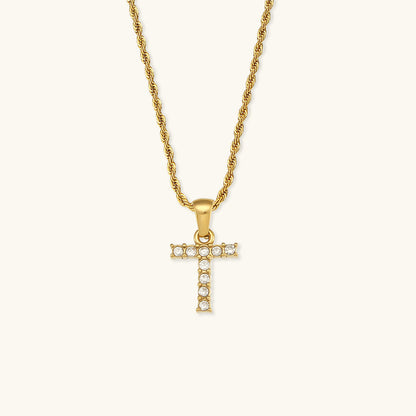 Maeve Letter Initial Diamante Collar