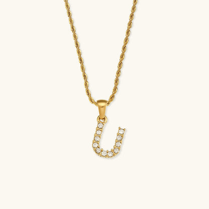 Maeve Letter Initial Diamante Collar